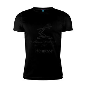 Мужская футболка премиум с принтом Hennessy в Кировске, 92% хлопок, 8% лайкра | приталенный силуэт, круглый вырез ворота, длина до линии бедра, короткий рукав | cognac | hennessy | бар | бармен | коньяк | хеннесси