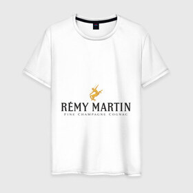 Мужская футболка хлопок с принтом Remy Martin в Кировске, 100% хлопок | прямой крой, круглый вырез горловины, длина до линии бедер, слегка спущенное плечо. | 