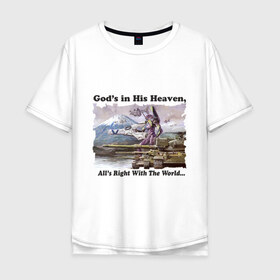 Мужская футболка хлопок Oversize с принтом Evangelion в Кировске, 100% хлопок | свободный крой, круглый ворот, “спинка” длиннее передней части | anime | evangelion | аниме | анимэ | евангелион