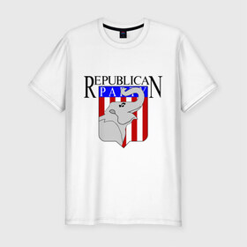 Мужская футболка премиум с принтом Республиканцы в Кировске, 92% хлопок, 8% лайкра | приталенный силуэт, круглый вырез ворота, длина до линии бедра, короткий рукав | 