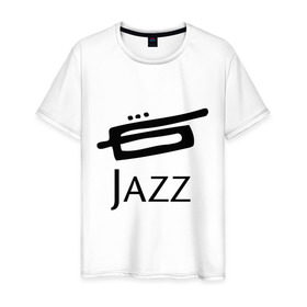 Мужская футболка хлопок с принтом Jazz (3) в Кировске, 100% хлопок | прямой крой, круглый вырез горловины, длина до линии бедер, слегка спущенное плечо. | джаз | живая музыка | импровизация | инструмент | труба