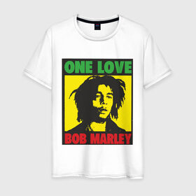 Мужская футболка хлопок с принтом Marley в Кировске, 100% хлопок | прямой крой, круглый вырез горловины, длина до линии бедер, слегка спущенное плечо. | bob marley | боб марли | регги | ямайка