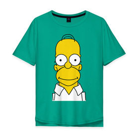 Мужская футболка хлопок Oversize с принтом Simpsons (11) в Кировске, 100% хлопок | свободный крой, круглый ворот, “спинка” длиннее передней части | гомер