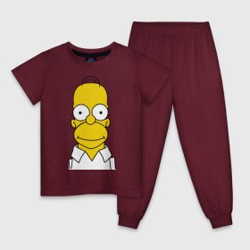 Детская пижама хлопок с принтом Simpsons (11) в Кировске, 100% хлопок |  брюки и футболка прямого кроя, без карманов, на брюках мягкая резинка на поясе и по низу штанин
 | гомер