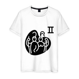 Мужская футболка хлопок с принтом Близнецы (6) в Кировске, 100% хлопок | прямой крой, круглый вырез горловины, длина до линии бедер, слегка спущенное плечо. | 