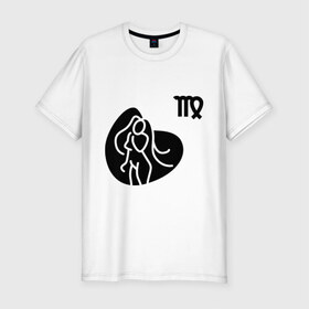Мужская футболка премиум с принтом Дева(6) в Кировске, 92% хлопок, 8% лайкра | приталенный силуэт, круглый вырез ворота, длина до линии бедра, короткий рукав | гороскоп | дева | знак зодиака | знаки зодиака