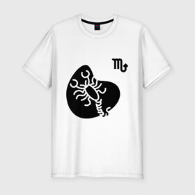 Мужская футболка премиум с принтом Скорпион(6) в Кировске, 92% хлопок, 8% лайкра | приталенный силуэт, круглый вырез ворота, длина до линии бедра, короткий рукав | 
