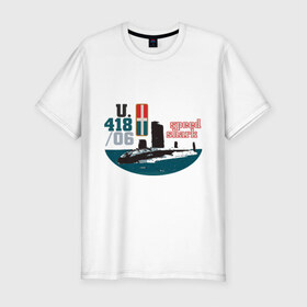 Мужская футболка премиум с принтом Speed shark в Кировске, 92% хлопок, 8% лайкра | приталенный силуэт, круглый вырез ворота, длина до линии бедра, короткий рукав | speed shark | u | вмс | военный | подводная лодка | подлодка | флот