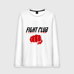 Мужской лонгслив хлопок с принтом Fight Club в Кировске, 100% хлопок |  | fight club | бойцовский клуб