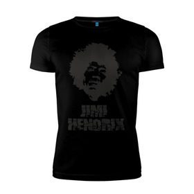 Мужская футболка премиум с принтом Jimi Hendrix в Кировске, 92% хлопок, 8% лайкра | приталенный силуэт, круглый вырез ворота, длина до линии бедра, короткий рукав | Тематика изображения на принте: 60е | гитарист | джими хендрикс | джимми хендрикс | ретро | рок