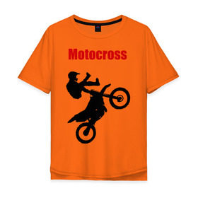 Мужская футболка хлопок Oversize с принтом Motokross (4) в Кировске, 100% хлопок | свободный крой, круглый ворот, “спинка” длиннее передней части | moto gp | motokross | x fighters | мото | мотокросс | х файтерс | экстрим