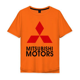 Мужская футболка хлопок Oversize с принтом Mitsubishi (2) в Кировске, 100% хлопок | свободный крой, круглый ворот, “спинка” длиннее передней части | mitsubishi | mitsubishi motors | митсубиси | митсубиши