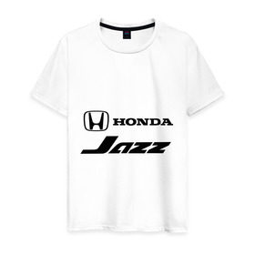 Мужская футболка хлопок с принтом Honda jazz в Кировске, 100% хлопок | прямой крой, круглый вырез горловины, длина до линии бедер, слегка спущенное плечо. | honda | honda jazz | jazz | джаз | хонда | хонда джаз