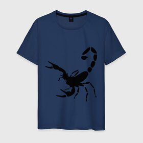 Мужская футболка хлопок с принтом Scorpions (2) в Кировске, 100% хлопок | прямой крой, круглый вырез горловины, длина до линии бедер, слегка спущенное плечо. | Тематика изображения на принте: скорпион