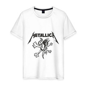 Мужская футболка хлопок с принтом Metallica (8) в Кировске, 100% хлопок | прямой крой, круглый вырез горловины, длина до линии бедер, слегка спущенное плечо. | металлика