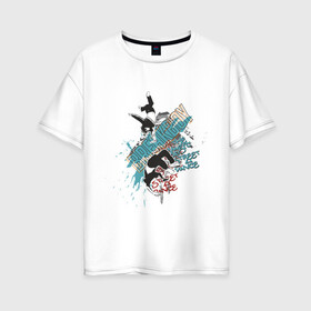 Женская футболка хлопок Oversize с принтом Breakboy в Кировске, 100% хлопок | свободный крой, круглый ворот, спущенный рукав, длина до линии бедер
 | break dance | breakdance | браэйк | брейк | брейк данс | брейкденс | музыка | танцы | уличные танцы