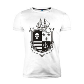 Мужская футболка премиум с принтом Pirats (6) в Кировске, 92% хлопок, 8% лайкра | приталенный силуэт, круглый вырез ворота, длина до линии бедра, короткий рукав | 