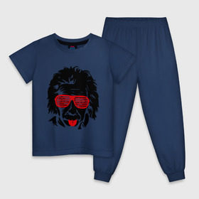 Детская пижама хлопок с принтом Einstein (2) в Кировске, 100% хлопок |  брюки и футболка прямого кроя, без карманов, на брюках мягкая резинка на поясе и по низу штанин
 | club | einstein | жалюзи | клуб | очки жалюзи | портрет | эйнштейн