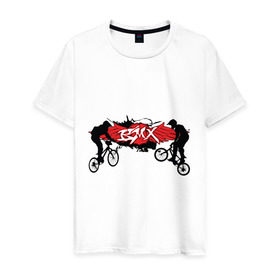 Мужская футболка хлопок с принтом BMX (2) в Кировске, 100% хлопок | прямой крой, круглый вырез горловины, длина до линии бедер, слегка спущенное плечо. | bmx | бмх | велик | вело | велосипед | велосипедист | велоспорт | райдер | фрирайд | экстремальный спорт | экстрим