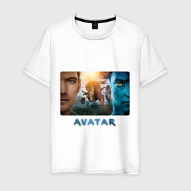 Мужская футболка хлопок с принтом Avatar (3) в Кировске, 100% хлопок | прямой крой, круглый вырез горловины, длина до линии бедер, слегка спущенное плечо. | avatar | аватар