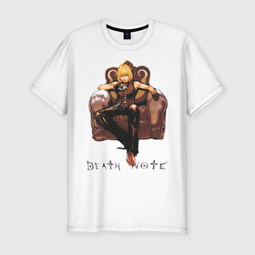 Мужская футболка премиум с принтом DeathNote -Mello в Кировске, 92% хлопок, 8% лайкра | приталенный силуэт, круглый вырез ворота, длина до линии бедра, короткий рукав | anime | аниме | анимэ