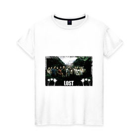 Женская футболка хлопок с принтом Lost (9) в Кировске, 100% хлопок | прямой крой, круглый вырез горловины, длина до линии бедер, слегка спущенное плечо | lost | лост | остаться в живых