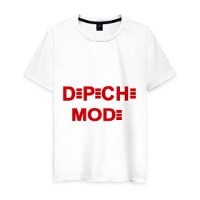 Мужская футболка хлопок с принтом Depeche mode в Кировске, 100% хлопок | прямой крой, круглый вырез горловины, длина до линии бедер, слегка спущенное плечо. | depeche mode | rock | депеш мод | рок | электронная музыка