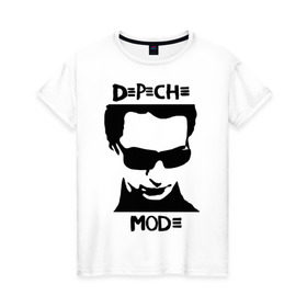 Женская футболка хлопок с принтом Depeche Mode (2) в Кировске, 100% хлопок | прямой крой, круглый вырез горловины, длина до линии бедер, слегка спущенное плечо | depeche mode | депеш мод | карикатура depeche mode | карикатура депеш мод | фото depeche mode