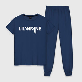 Женская пижама хлопок с принтом Lil Wayne в Кировске, 100% хлопок | брюки и футболка прямого кроя, без карманов, на брюках мягкая резинка на поясе и по низу штанин | gangsta | gansta | hip | hip hop | hop | rap | реп | рэп | рэпчина | хип | хип хоп | хоп