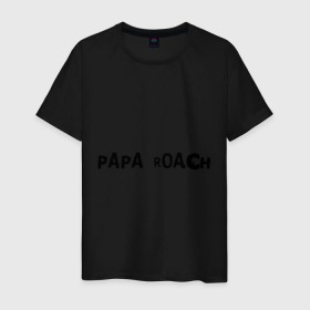 Мужская футболка хлопок с принтом Papa Roach в Кировске, 100% хлопок | прямой крой, круглый вырез горловины, длина до линии бедер, слегка спущенное плечо. | papa roach | папа роач | рок