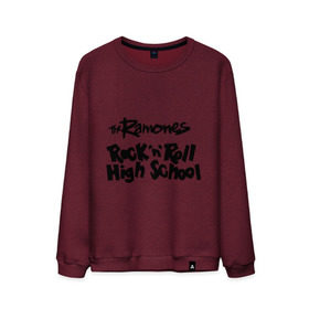 Мужской свитшот хлопок с принтом Ramones - Rock n Roll High School в Кировске, 100% хлопок |  | Тематика изображения на принте: punk | ramones | rock | rock n roll high school | панк | песни | рамоунз | рок