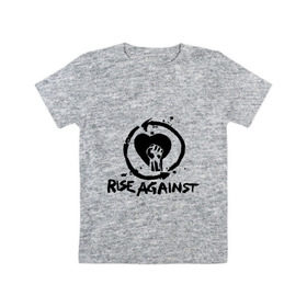 Детская футболка хлопок с принтом Rise Against в Кировске, 100% хлопок | круглый вырез горловины, полуприлегающий силуэт, длина до линии бедер | Тематика изображения на принте: heavy metal | metal | punk | rise against | rock | trash metal | квартет | метал | панк | рок | рок группа | рок группы | трэш метал | хеви метал
