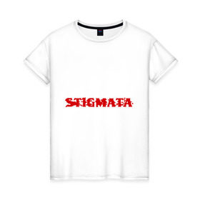 Женская футболка хлопок с принтом Stigmata в Кировске, 100% хлопок | прямой крой, круглый вырез горловины, длина до линии бедер, слегка спущенное плечо | stigmata | альтернативный метал | рок | россия