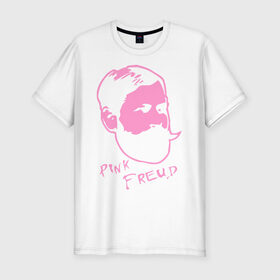 Мужская футболка премиум с принтом Pink Freud в Кировске, 92% хлопок, 8% лайкра | приталенный силуэт, круглый вырез ворота, длина до линии бедра, короткий рукав | dance | tecktonick | tektonic | tektonik | клуб | танцевать | тектоник | тиктоник | фрейд | электронная музыка