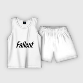 Детская пижама с шортами хлопок с принтом Fallout в Кировске,  |  | fallout | логотип | постапокалиптические | радиация | фаллаут | фоллаут