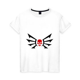 Женская футболка хлопок с принтом Gears of War в Кировске, 100% хлопок | прямой крой, круглый вырез горловины, длина до линии бедер, слегка спущенное плечо | 