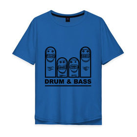 Мужская футболка хлопок Oversize с принтом Drum and Bass злые матрешки в Кировске, 100% хлопок | свободный крой, круглый ворот, “спинка” длиннее передней части | dnb | drum | басс | драм