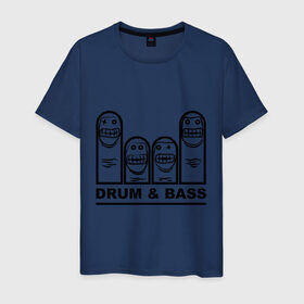 Мужская футболка хлопок с принтом Drum and Bass злые матрешки в Кировске, 100% хлопок | прямой крой, круглый вырез горловины, длина до линии бедер, слегка спущенное плечо. | dnb | drum | басс | драм