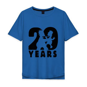 Мужская футболка хлопок Oversize с принтом 20 лет в Кировске, 100% хлопок | свободный крой, круглый ворот, “спинка” длиннее передней части | гомер