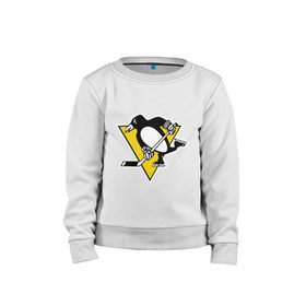 Детский свитшот хлопок с принтом Pittsburgh Penguins Malkin 71 в Кировске, 100% хлопок | круглый вырез горловины, эластичные манжеты, пояс и воротник | malkin | nhl | pittsburgh penguins | малкин | нхл | питсбург | хоккейный клуб
