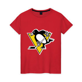 Женская футболка хлопок с принтом Pittsburgh Penguins Malkin 71 в Кировске, 100% хлопок | прямой крой, круглый вырез горловины, длина до линии бедер, слегка спущенное плечо | malkin | nhl | pittsburgh penguins | малкин | нхл | питсбург | хоккейный клуб