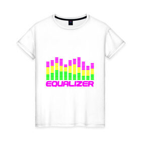 Женская футболка хлопок с принтом Equalizer в Кировске, 100% хлопок | прямой крой, круглый вырез горловины, длина до линии бедер, слегка спущенное плечо | эквалайзер