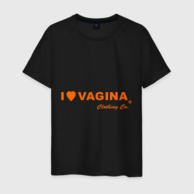 Мужская футболка хлопок с принтом I love vagina в Кировске, 100% хлопок | прямой крой, круглый вырез горловины, длина до линии бедер, слегка спущенное плечо. | девушки | отношения