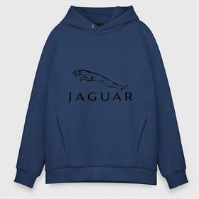 Мужское худи Oversize хлопок с принтом Jaguar в Кировске, френч-терри — 70% хлопок, 30% полиэстер. Мягкий теплый начес внутри —100% хлопок | боковые карманы, эластичные манжеты и нижняя кромка, капюшон на магнитной кнопке | jaguar | авто | автобренды | автомобили | машины | тачки | ягуар