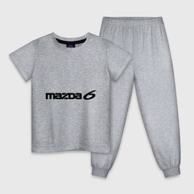 Детская пижама хлопок с принтом Mazda 6 в Кировске, 100% хлопок |  брюки и футболка прямого кроя, без карманов, на брюках мягкая резинка на поясе и по низу штанин
 | mazda | mazda 6 | мазда | маздочка