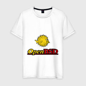 Мужская футболка хлопок с принтом Open BSD в Кировске, 100% хлопок | прямой крой, круглый вырез горловины, длина до линии бедер, слегка спущенное плечо. | linux | openbsd | линукс | программа | софт