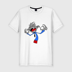 Мужская футболка премиум с принтом Обезьяна (2) в Кировске, 92% хлопок, 8% лайкра | приталенный силуэт, круглый вырез ворота, длина до линии бедра, короткий рукав | 