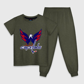 Детская пижама хлопок с принтом Овечкин (Washington Capitals) в Кировске, 100% хлопок |  брюки и футболка прямого кроя, без карманов, на брюках мягкая резинка на поясе и по низу штанин
 | национальная хоккейная лига | нхл