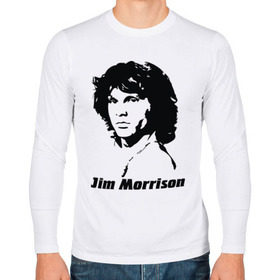 Мужской лонгслив хлопок с принтом Jim Morrison в Кировске, 100% хлопок |  | morrison | джим морисон | лицо jim morrison | лицо джима морисона | морисон