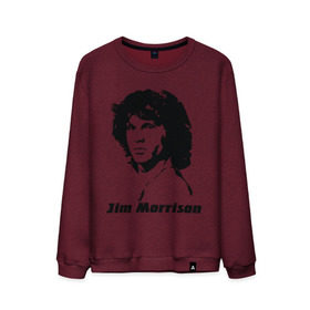 Мужской свитшот хлопок с принтом Jim Morrison в Кировске, 100% хлопок |  | morrison | джим морисон | лицо jim morrison | лицо джима морисона | морисон